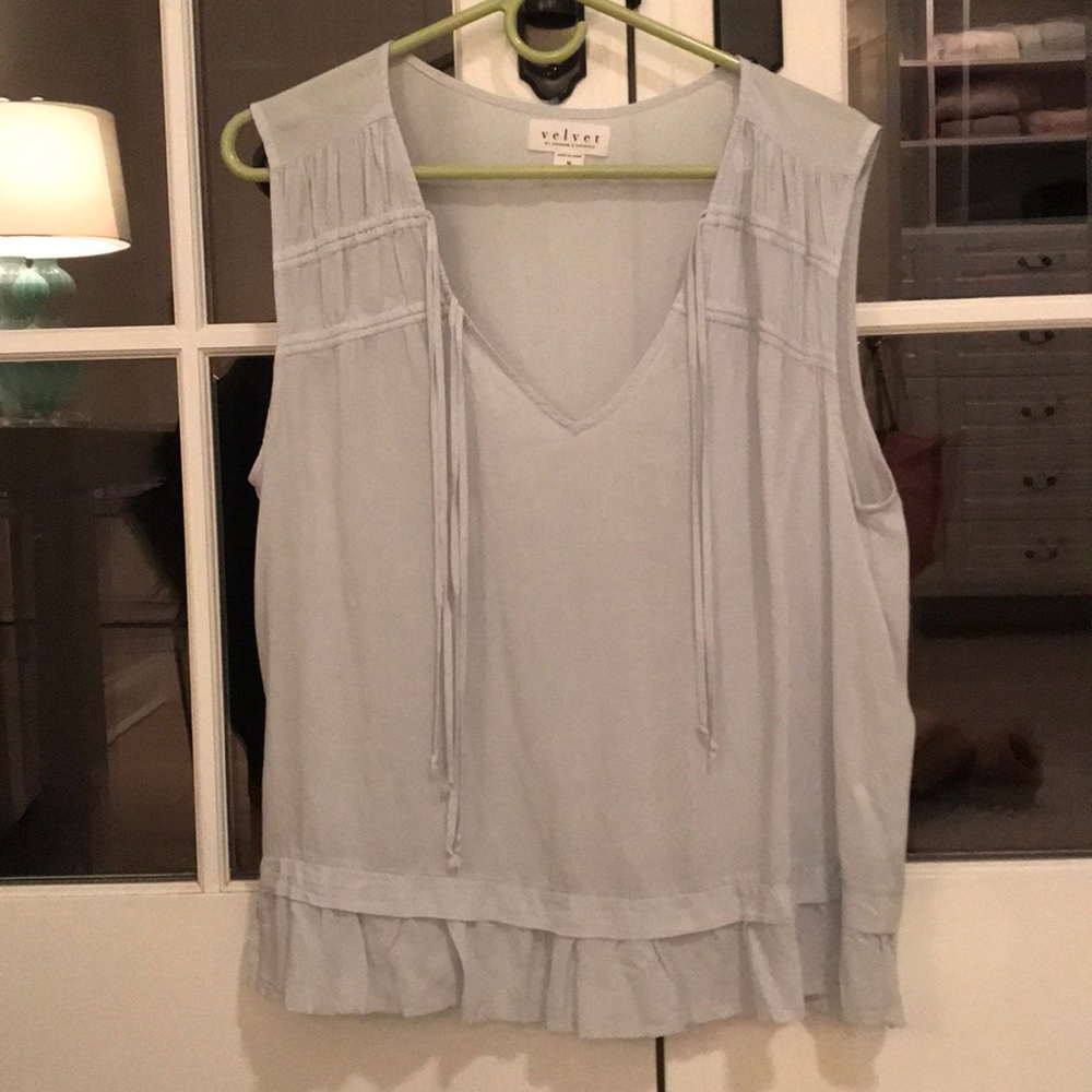 Velvet Light Blue Blouse